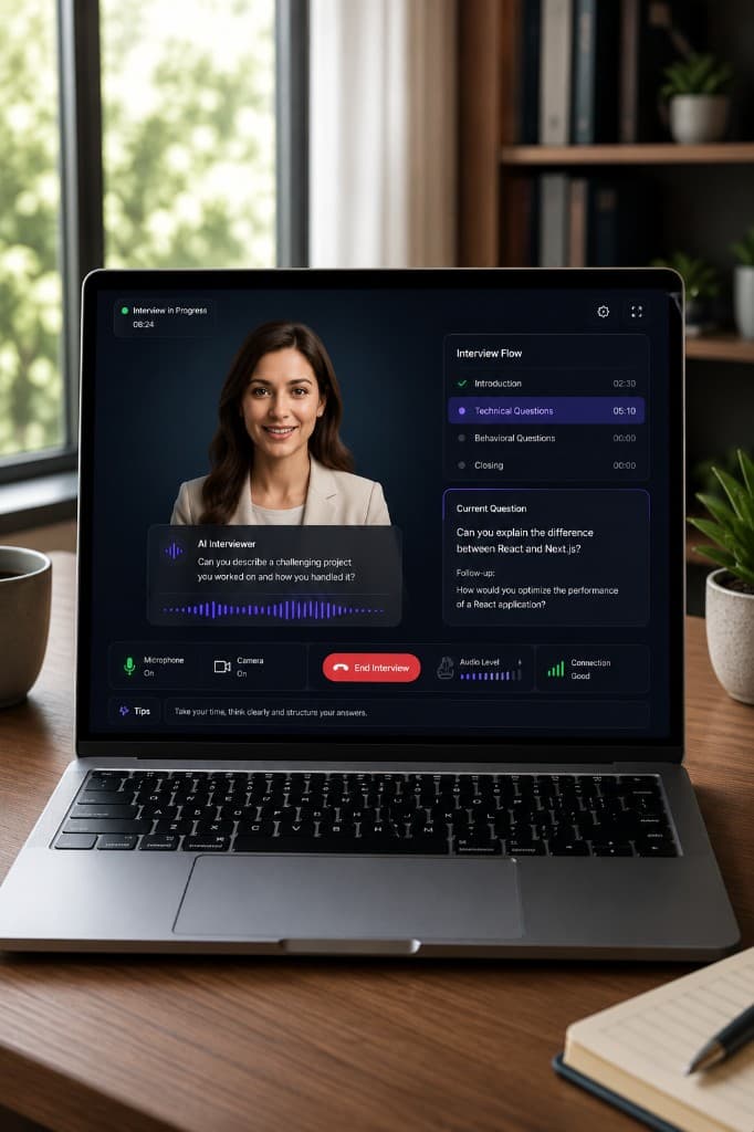 Anterviewer Live Interview screen
